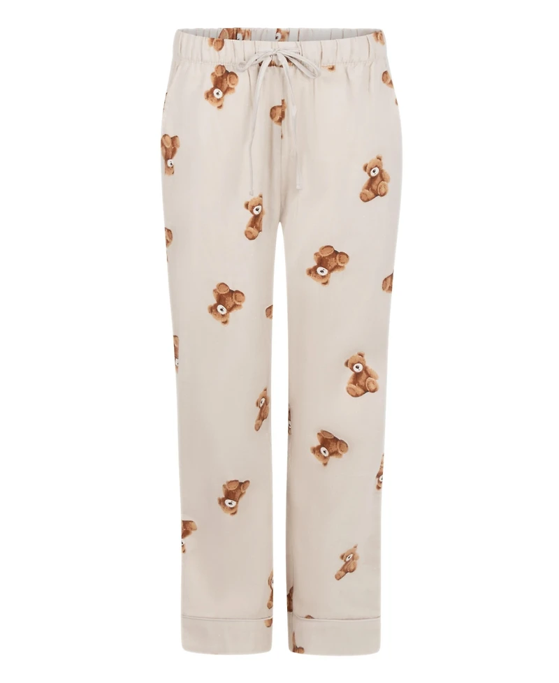 Hunkemoller Women's Pant Flannel Straight Bear