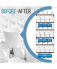 Sorbus Small 6-Tier Metal Mug Rack Organizer - for Home, Kitchen & Bar, Coffee Station (Holds 21)