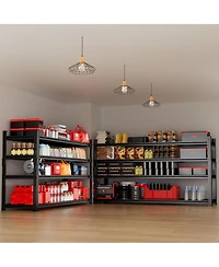 Lovmor 4-Tier 60 in W x 60 in H x 24 in D Adjustable Heavy Duty Metal Shelving Unit