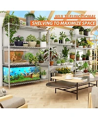 5-Tier 48 in W x 72 in H x 20 in D Height Adjustable Garage Wire Shelving Unit