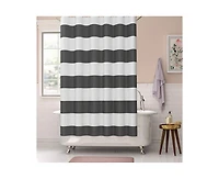 Slickblue 72 x 70 inch Polyester Striped Shower Curtain