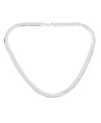 Bling Jewelry .925 Sterling Silver Flat Omega Herringbone Chain Choker Collar Necklace Made in Italy