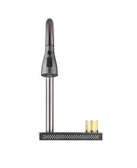 flynama 30x18inch Black Waterfall Kitchen Sink Stainless Steel Single Bowl Workstation with Cutting Board