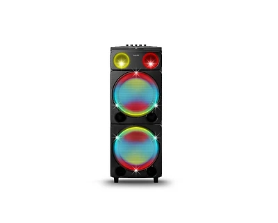 Philips Bluetooth Party Speaker TAX5509/37 with Powerful Bass, Rainbow Led Lights, Dj Effects, Mic & Guitar Inputs