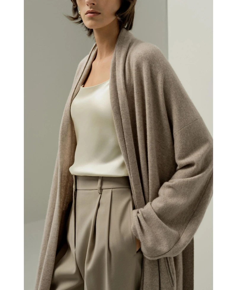 Lilysilk Women's Calf-Length Cashmere Cardigan