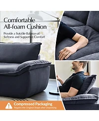 Hulala Home Enrique Modern 90"W Oversized Compressed High-density Foam Sofa and No Assembly Needed