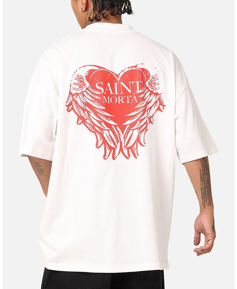 Saint Morta Men's Angelic Heart T-Shirt Off White