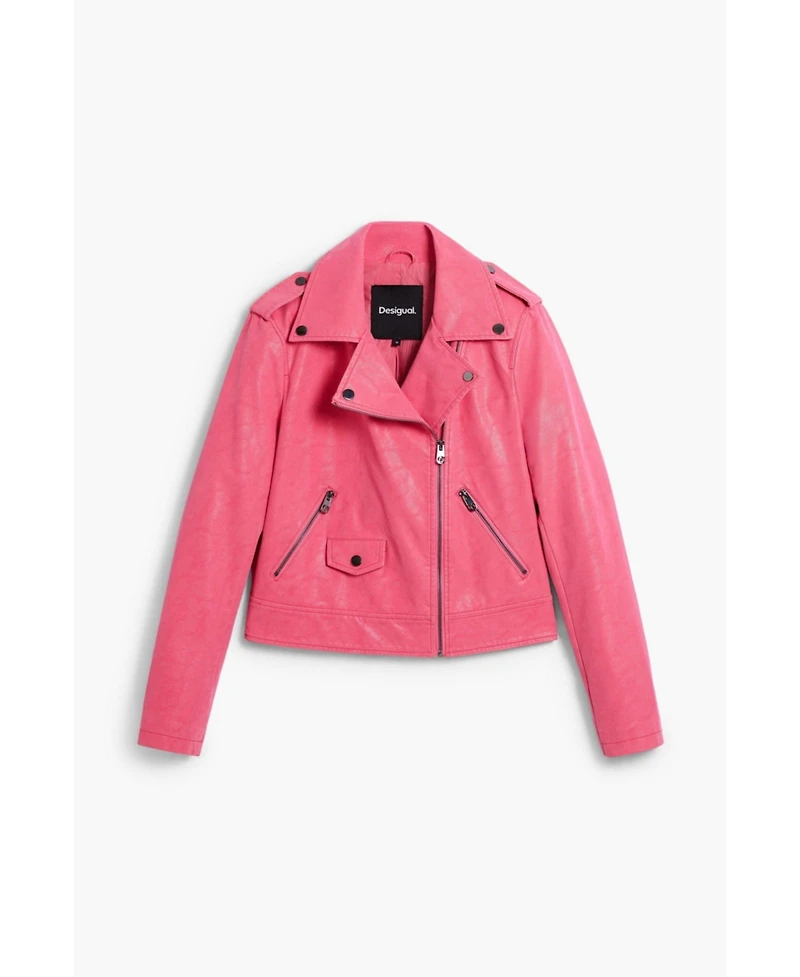 Desigual Women's Biker jacket with leather effect