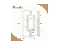 7-Cube Geometric Bookshelf Modern Decorative Open Bookcase