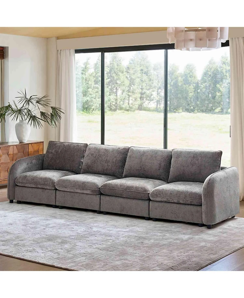 Hulala Home Terencio Modern Modular Storage Sectional Sofa with Hassle-free Assembly