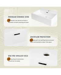 Cesicia 20 in. Bathroom Vanity with Ceramic Sink and Ample Storage for Small Bathrooms