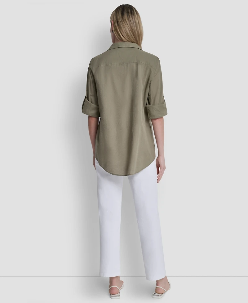 Dkny Women's Collared Neck Shirt