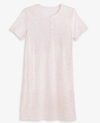 Charter Club Women's Cotton Essential Short-Sleeve Henley Sleepshirt, Macy's Exclusive