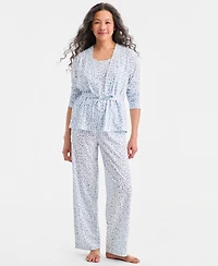 Charter Club Women's 3-Pc. Cotton Pajama Set, Macy's Exclusive