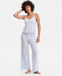 I.n.c. International Concepts Women's Lace-Trim Knit Tank & Pajama Pants Set