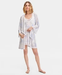 I.n.c. International Concepts Women's Lace-Trim Knit Wrap Robe, Exclusively at Macy's