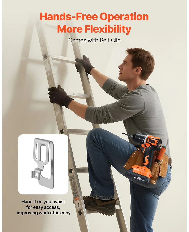 Mecale Cordless Drill Driver Kit, 1/2" Metal Chuck, Brushless Motor, Dual-Speed Variable, Battery & Charger, Tool Box Included