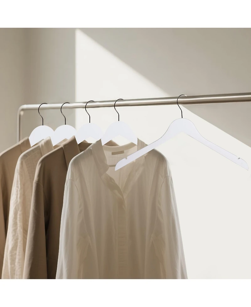 BP4U Premium Wooden Clothes Hangers, Solid Wood Coat Shirt top Hangers for Jackets, Shirts, Dresses, Blouse, Overcoat