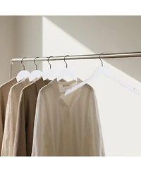 BP4U Premium Wooden Clothes Hangers, Solid Wood Coat Shirt top Hangers for Jackets, Shirts, Dresses, Blouse, Overcoat