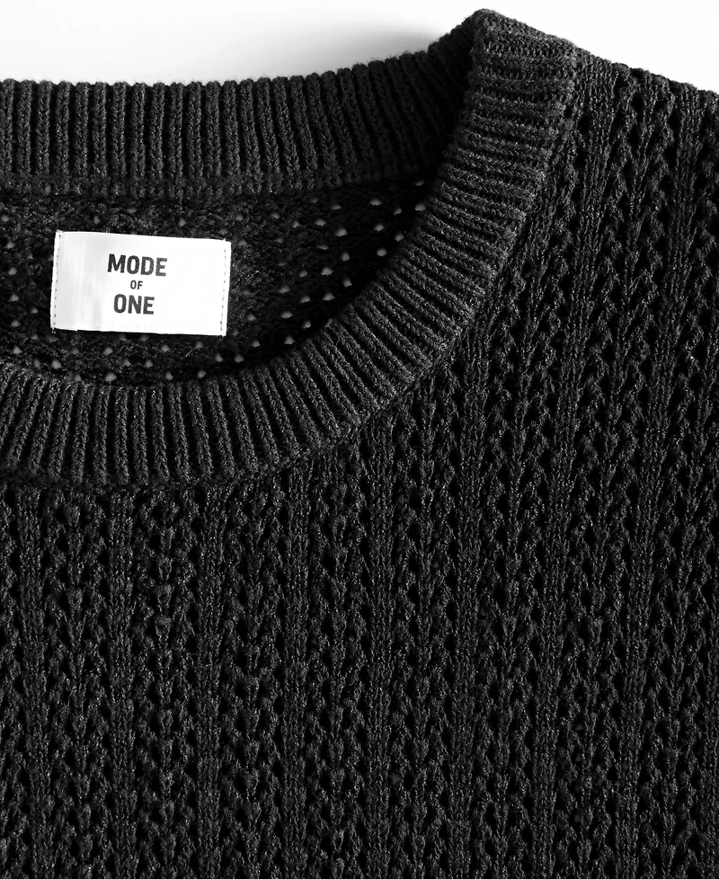 Mode of One Men's Relaxed-Fit Rio Crewneck Short-Sleeve Sweater, Macy's Exclusive