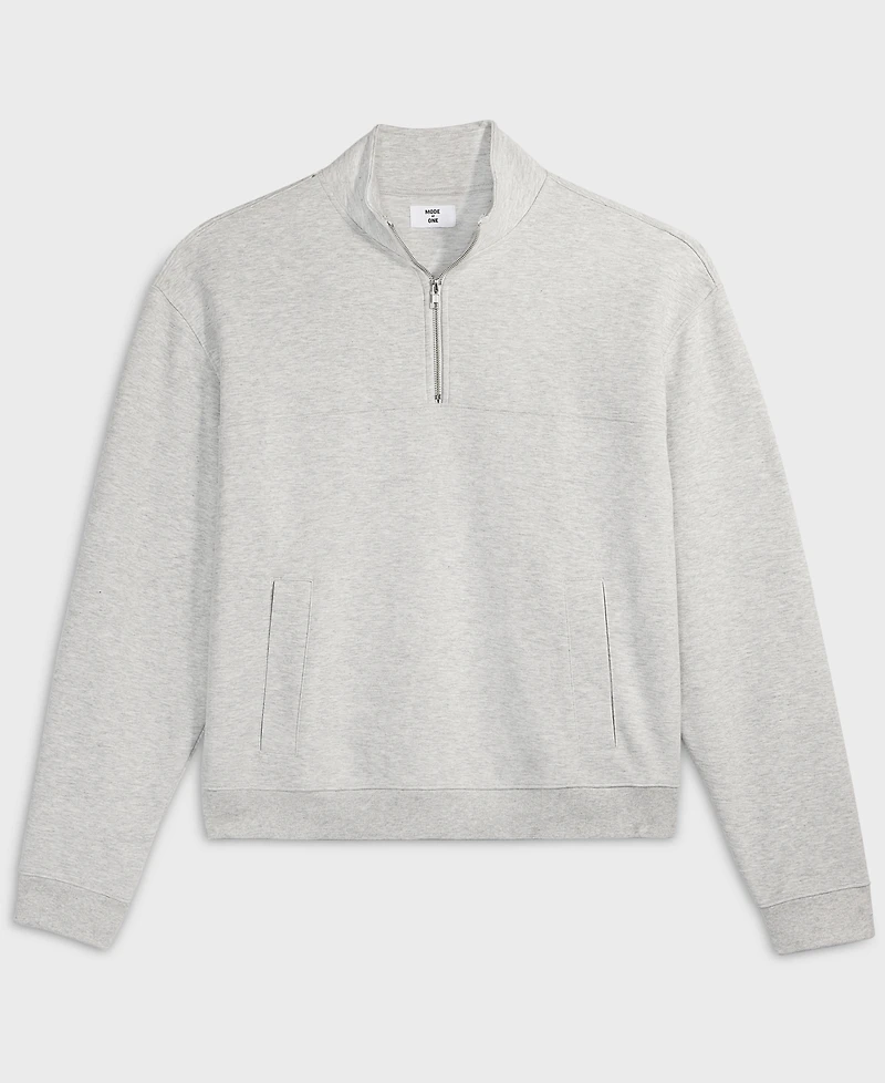 Mode of One Men's Oversized-Fit Quarter-Zip Sweatshirt, Macy's Exclusive