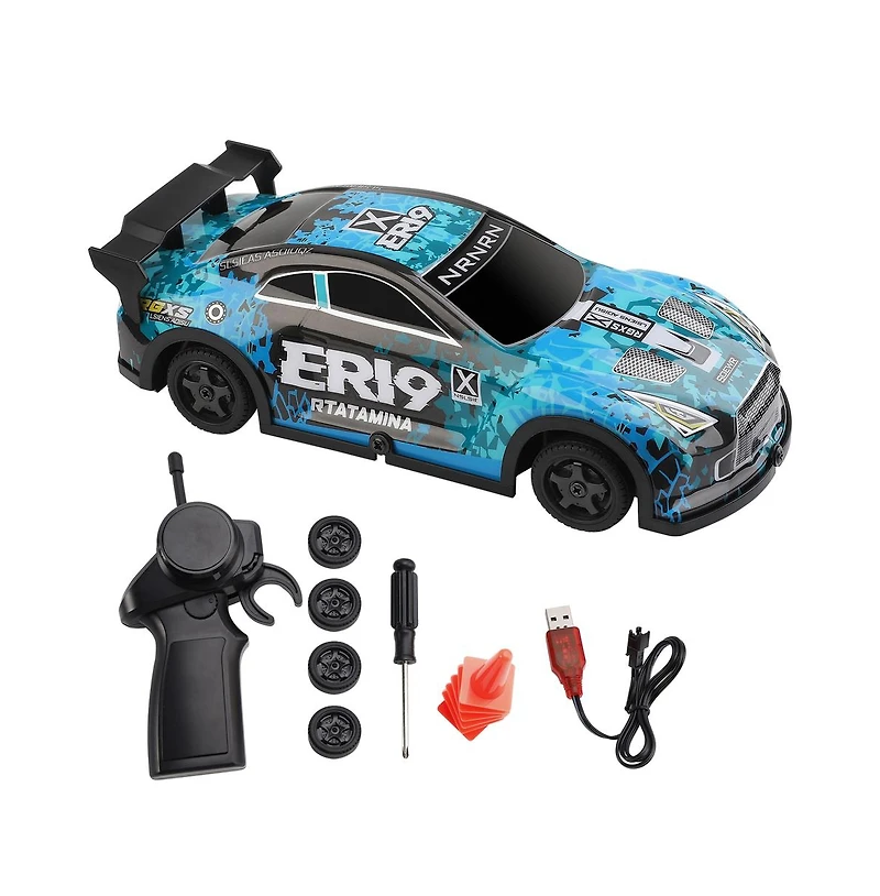 Bruce & Shark 1:22 4WD Speed Drift Rc Car with Led Lights Switchable Tire System