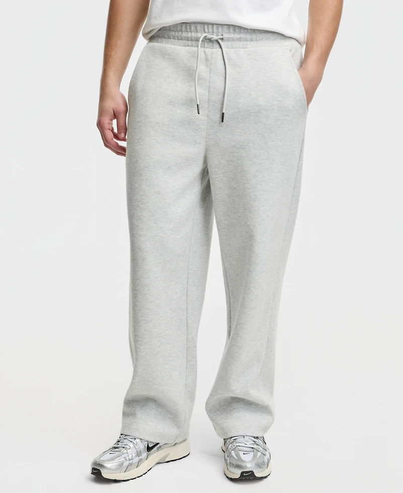 Mode of One Men's Straight-Fit Heathered Wide Sweatpants, Macy's Exclusive