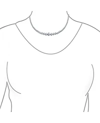 Bling Jewelry Traditional Classic Shinny Polished .925 Sterling Silver Graduated Round Lightweight Bead Ball Strand Necklace 16 Inch Hand Strung