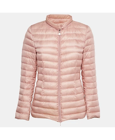 Pre-Owned Moncler Women's Pink Nylon Belted Puffer Jacket