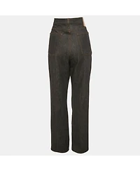 Pre-Owned Jacquemus Women's Navy Blue Denim Straight Fit La Montagne Jeans