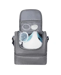 Mecale Breast Pump Bag with Ice Pack, Fits S1/S2, Storage for Pump Accessories & Breastmilk, Portable Carrying Case for Travel