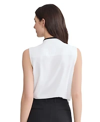 Jones New York Women's Ruffle Detail Sleeveless Top