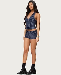 Edikted Women's Twyla Polka Dot Stretch Shorts