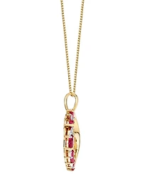 Macy's Ruby (5/8 ct. t.w.) & Diamond Accent Pendant Necklace in 10k Yellow Gold