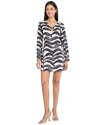Donna Morgan Women's Long-Sleeves Mini Dress