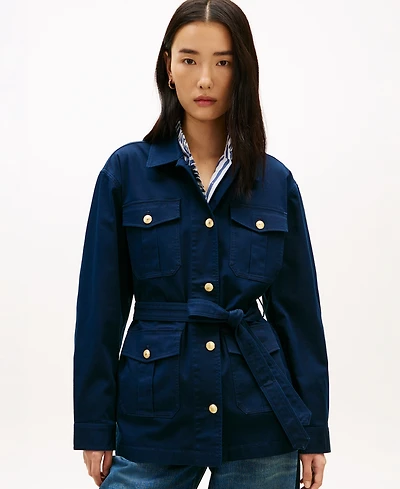 Tommy Hilfiger Women's Collared Front-Button Field Jacket
