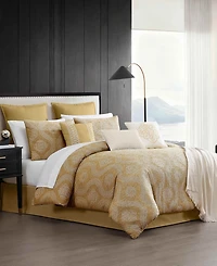 Macy's Azen Damask 14-Pc. Comforter Set, King