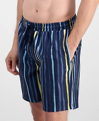 Club Room Men's Paint Stripe Swim Trunks, Macy's Exclusive
