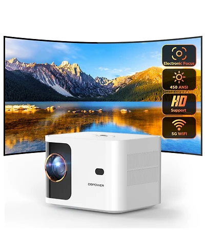 Zachvo 1080P Projector 4K Support, 5G WiFi Bluetooth, Outdoor With Full-Sealed Engine/Ppt/Zoom