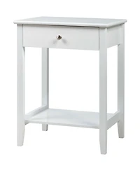 sumyeg Wooden Nightstand End Table Storage Display