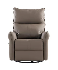 Clihome 360 Swivel Recliner Chair, Manual Rocker with Extendable Footrest & Side Pockets