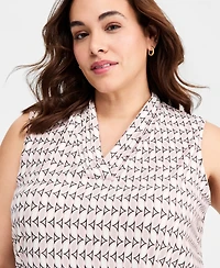 Anne Klein Plus Printed Sleeveless Top