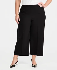 Anne Klein Plus Size High-Rise Wide-Leg Pants