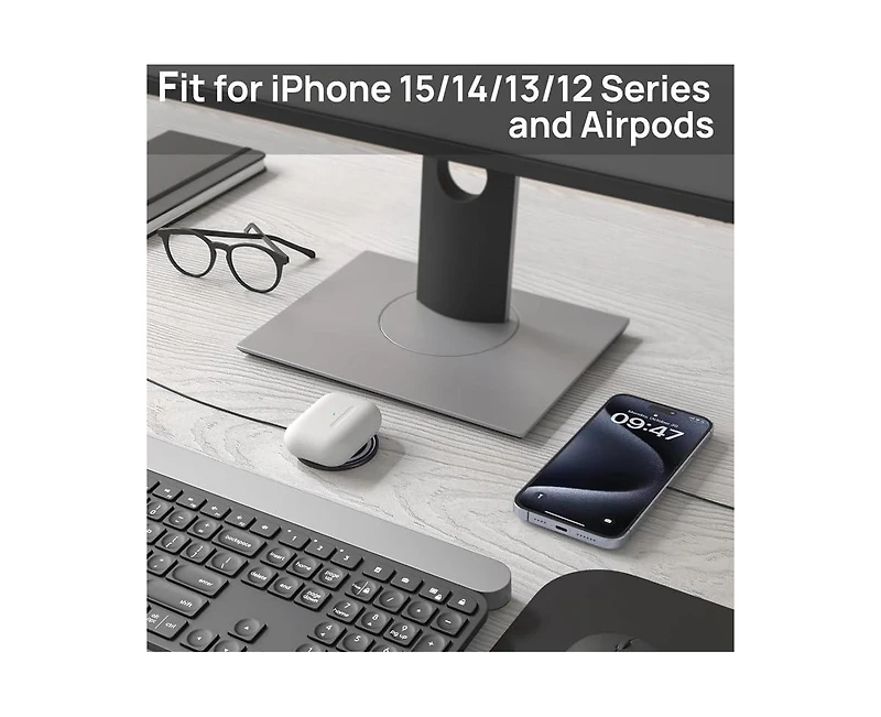 Risokeys 15W Max Fast Wireless Charging Pad, Magsafe Wireless Charger Compatible with iPhone 16/16Pro /16 Pro Max/iPhone 15/15Pro/15 Plus (black)