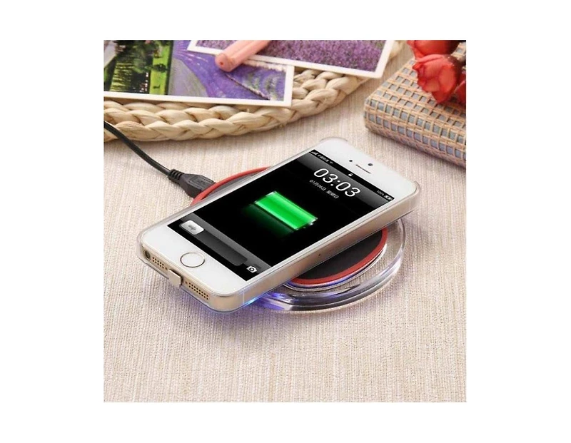 Risokeys 10W Crystal Wireless Charger, Crystal Base, Ultra-thin Charging Plate, Fast 7.5W Compatible with Apple iPhone 16e