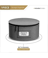 Sorbus China Storage Containers – Dinnerware Organizer for Salad Plates with Lid (Holds Service for 12) with Felt Protectors – 8.5 x 5.5