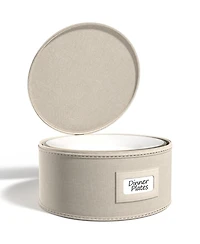 Sorbus China Storage Containers – Dinnerware Organizer for Dinner Plates with Lid (Holds Service 12) Felt Protectors 12 x 6.2