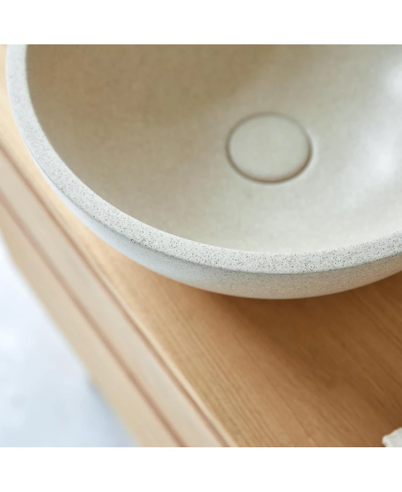 Tikamoon Micha round confetti terrazzo basin