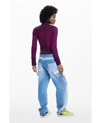 Desigual Women's Zipper knit sweater