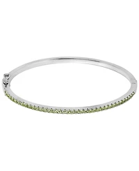 Macy's Peridot (1-1/3 ct. t.w.) Bangle Bracelet in Sterling Silver